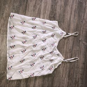 White floral tank